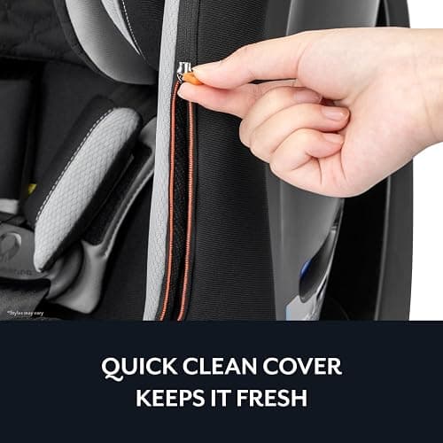 Evenflo Revolve360 Slim 2-in-1 Rotating Car Seat | with Quick Clean Cover, Rear-Facing and Forward-Facing Modes, Infant-6 Years, 4-65 lbs (Salem Black) thumbnail 9