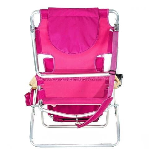 Ostrich Reclining Lounge Chair, Deluxe 3 in 1 Folding Outdoor Beach Lounger, Pink - Compact and Portable Recliner for Pool Tanning, Lawn, Patio, and Yard thumbnail 7