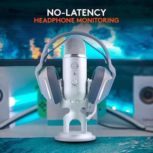 Logitech Creators Blue Yeti USB Microphone for Gaming, Streaming, Podcast, YouTube, Discord, PC, Studio Sound, Plug & Play-Silver thumbnail 7