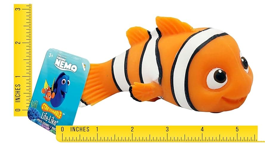 JA-RU Disney Stretchy Toys Nemo Figures Squish & Pull Toys. 1 (Unit) Finding Nemo Calming Fidget Toy, Stress Toys, Birthday Gifts for Kids, Boys & Girls. W/ Ball C-6900-1T thumbnail 3