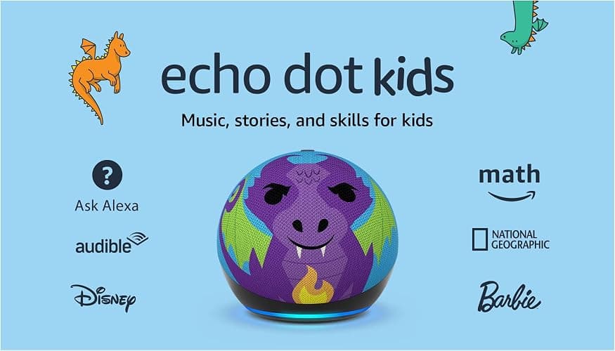 Amazon Echo Dot Kids (newest model), Designed for kids, with parental controls, Includes 1 Year of Amazon Kids+, Dragon - Dragon - Device only thumbnail 8