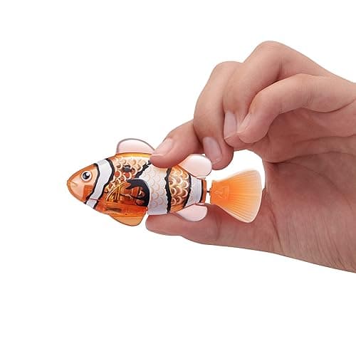 Robo Alive Robo Fish Robotic Swimming Fish (Teal + Orange) by ZURU Water Activated, Changes Color, Comes with Batteries, Amazon Exclusive (2 Pack) Series 3 - Teal + Orange - 2 Piece Set - Series 3 thumbnail 4