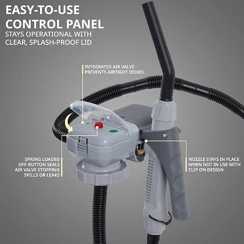 Deway Automatic Fuel Transfer Pump with Nozzle for Flow Control & Stop, Fits Most Gas Cans, Extra Long Hose, for Gasoline, Diesel Fuel & More thumbnail 4