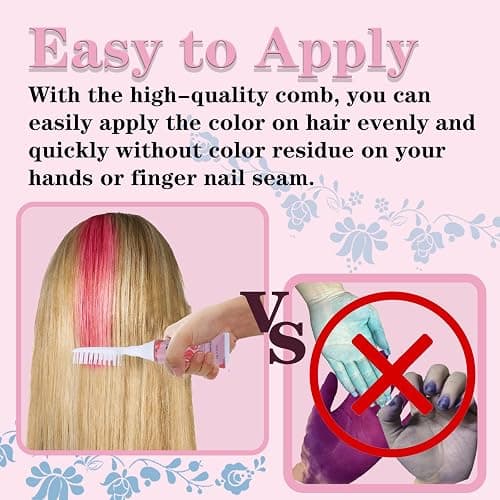 HaiolorPro Hair Chalk for Kids Washable, Temporary Hair Colour Wax Kit for Girls, Temporary Hair Dye for Dark Hair，6 PCS Temporary Hair Color Spray for Kids Girls Gifts 6 7 8 9 10 11 12 13 Years Old thumbnail 3