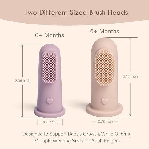 Moonkie Baby Finger Toothbrush Tongue Oral Cleaner Kit for 3 Months +, 3 Pcs (Blush/Pale Mauve/Blush) thumbnail 5