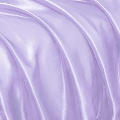 Homiest Ruffled Satin Sheets Queen Size 6pc Set, Lavender Purple Silk-Like | Silky Smooth With Pearlescent Finish, 15-Inch Deep Pocket With Ruffled Pillowcases, Gentle On Hair And Skin, Anti-Pilling thumbnail 9