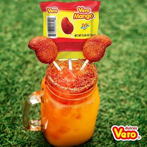 Vero Mango Lollipops with Chili Powder 40 Count Bulk Bag (Net Wt. 22.4 Ounces) Mexican Candy Spicy Mango Flavor Dulces Mexicanos - Bulk Candies, Perfect for Parties, Piñatas & Celebrations thumbnail 6