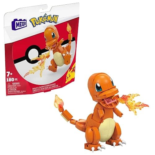MEGA Pokémon Building Toys Set, Build & Show Charmander with 180 Pieces, 4 Inches Tall, for Kids - Image 1