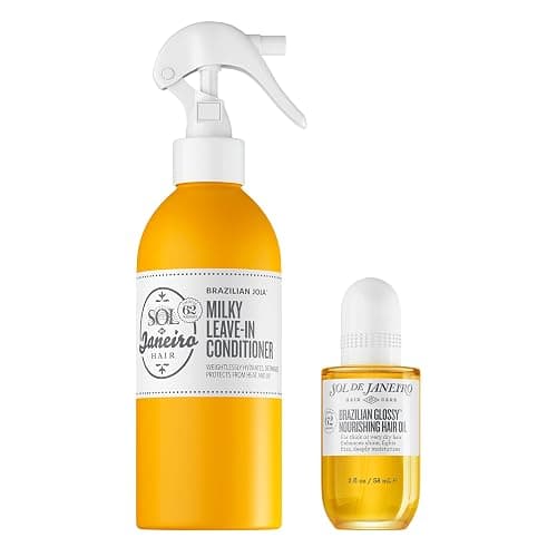 Sol de Janeiro Milky Leave-In Conditioner & Brazilian Glossy Nourishing Hair Oil l Frizz Fighting Duo, Amazon Exclusive - Image 1