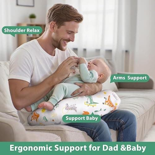 Resylp Nursing Pillow, Breast Feeding Pillows for Women, Removable Cotton Cover with Breathable Firm Fill, Baby Feeding Pillow for 0-12 Months, Breastfeeding Pillows, Machine Washable thumbnail 5