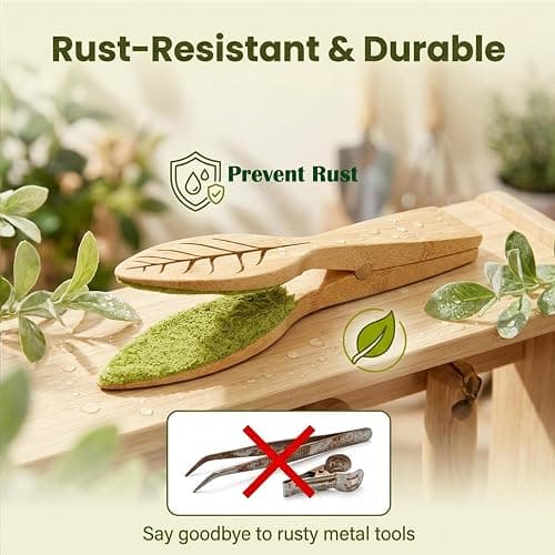 Plant Leaf Cleaning Tongs, Portable House Plant Leaf Cleaning Tongs, Household Cleaning Tools Garden Tools, Cleans Both Sides of Leaves, Dust Removal for Indoor Outdoor thumbnail 3
