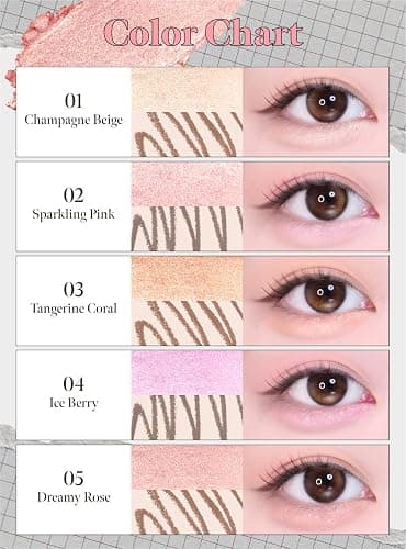 CORALHAZE Idol AEGYO-SAL Maker 02 Sparkling Pink, 2-in-1 Under-Eye Highlighter and Contour Liner for Bright, Voluminous Eyes, Long-Lasting, Smudge-Proof Shimmer Stick with Natural Glow, Korean Beauty - 02 Sparkling Pink - 1 Count (Pack of 1) thumbnail 7
