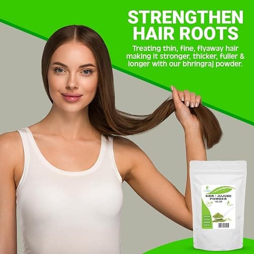 SIDR (JUJUBE) POWDER 100 gr - Polvo vegetal limpiador natural | Adecuado para todo tipo de cabello, incluyendo cabello fino, débil y dañado | 100% natural (100 gr) thumbnail 5