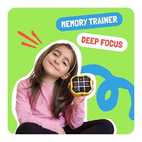 GiiKER Tic Tac Toe Bolt Game, Original 3-in-1 Handheld Games, Portable Travel Games for Car Ride, Toys Gift Idea for Kids and Adults, Stocking Stuffers Birthday Gifts for Boys Girls - Green thumbnail 3