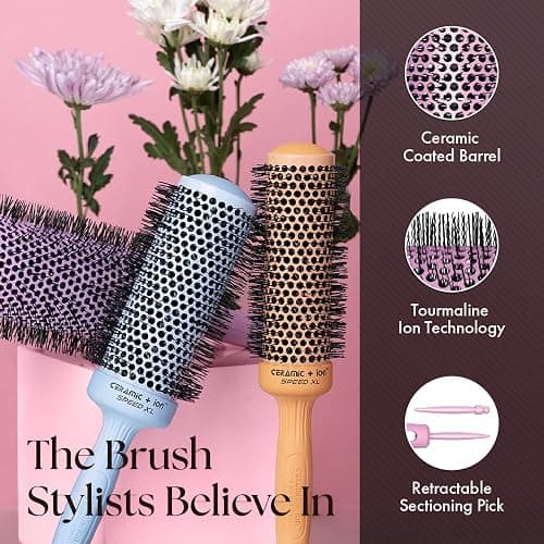 Olivia Garden Ceramic + Ion Speed XL - Extra-Long Round Thermal Hair Brush - Not Electrical - Professional Blowout Brush for Normal to Thick Hair thumbnail 4
