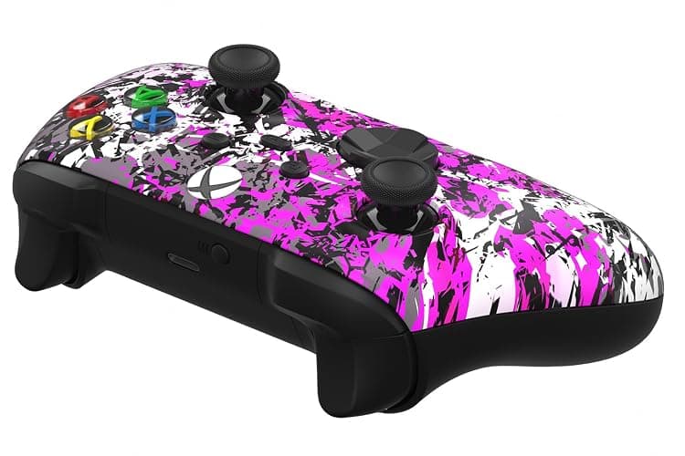 Custom Controllerzz Wireless Controller for Microsoft Xbox Series X/S & Xbox One - Custom Soft Touch Feel - Custom Series X/S Controller (X/S Shadow Bloom) thumbnail 4