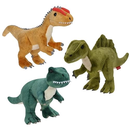 Wilomis 3 Pcs Dinosaur Stuffed Animals - 8'' Spinosaurus & T Rex Plush Dinosaur Toys for Kids 3-5 - Image 1
