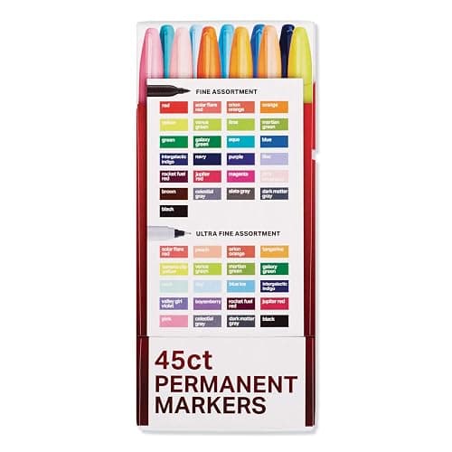 Sharpie Permanent Markers Ultimate Collection Ultra Fine And Fine Tip Markers Great For Teacher And Classroom Supplies Art Supplies Bulk Marker Set Assorted Colors 45 Count thumbnail 3