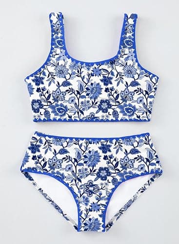 blibean Teen Girls Swimsuits Two Piece Bikini Sets with Chest Pad Size 6-15 Years thumbnail 3