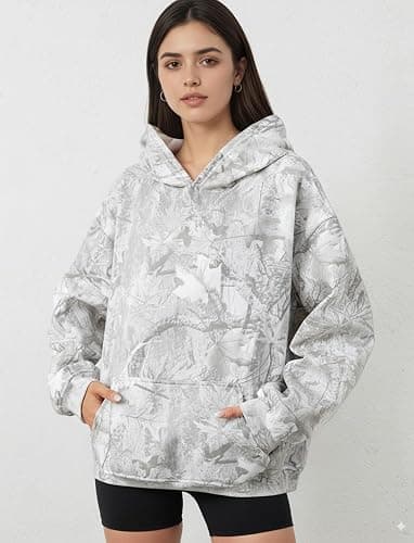 calbatic Oversized Leopard Print Hoodie for Women Men Long Sleeve Hooded Sweatshirts Cute Pullover with Pocket thumbnail 3