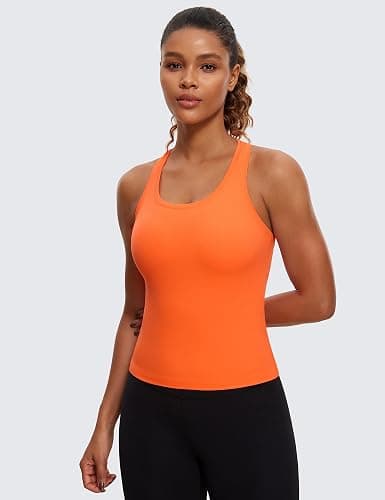 CRZ YOGA Butterluxe Racerback Tank Tops for Women - Yoga Workout Casual Gym Athletic Camisole Tight Sleeveless Shirts thumbnail 2