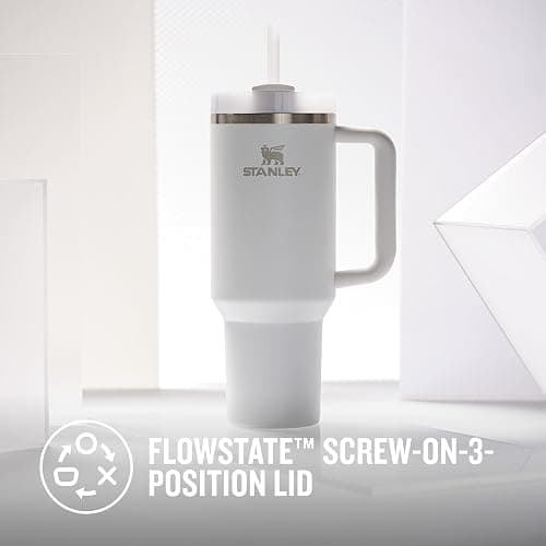 STANLEY Quencher H2.0 Flowstate Tumbler 1.2L - Cold for 11 Hours - Iced for 48 Hours - Metal Water Bottle with Straw, Handle and Lid - Dishwasher Safe - Travel Mug for Cold Drinks - Frost thumbnail 5