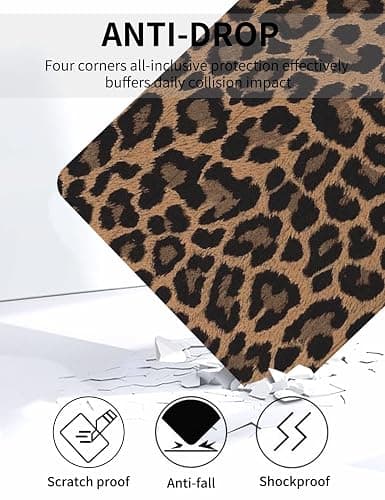 Fycyko Compatible with iPad (A16) 11th Generation 11 Inch 2025 Case, Slim Stand Cover for iPad 10th 10.9 Inch 2022 with Pencil Holder & Tip Covers, Cute Leopard Pattern Protective Cases - Brown thumbnail 4