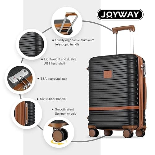 Joyway Expandable Carry on Luggage Sets Airline Approved, Lightweight Hard Shell 20 Inch Carry-on Suitcase with Spinner Wheels thumbnail 8