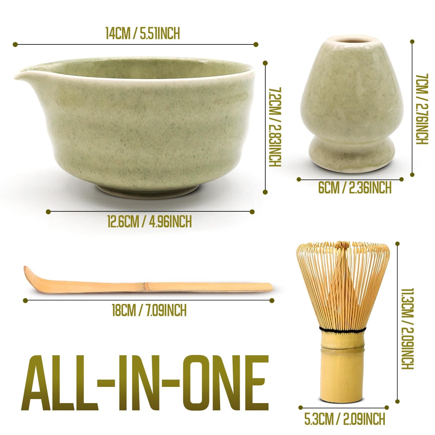 Matcha Whisk Set - 4 Pcs Matcha Tea Set Ideal for Matcha Tea Preparation - Provide an Authentic and Traditional Tea Ceremony Journey with Our Matcha Set - Matcha Kit for Flavor and Smooth Whisking thumbnail 6