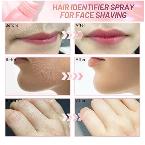 1PC 114ML Hair Identifier Spray for Face Shaving Dermaplaning Tool Skin Body Dermaplaning Peach Fuzz Remover Spray for Women, Face Shaver Hair Removal Kit Excess Hair Dermaplane Razor thumbnail 4