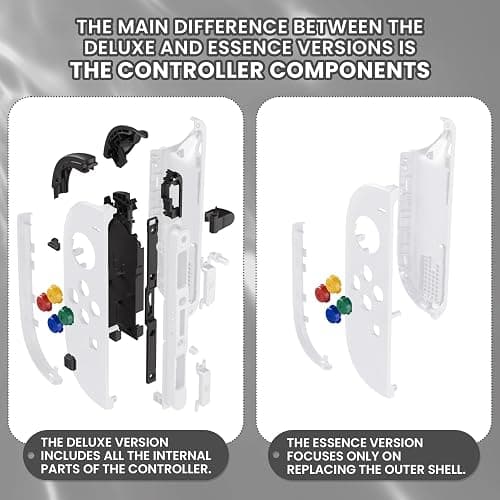 eXtremeRate DIY Replacement Shell Buttons for Joycon 2, Custom Housing Faceplate Case + Decorative Strips + ABXY Direction Keys + Tools for Nintendo Switch 2 Controller - Essence Version - White thumbnail 5
