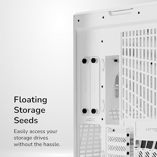 Hyte Y70 Touch Infinite Dual Chamber ATX Mid Tower Modern Aesthetic Case with Integrated 2.5K LCD Touchscreen - Snow White thumbnail 8