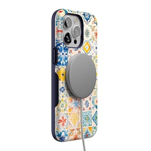 Casely iPhone 15 Pro Max Case | Tuscan Tiles | Dolce Vita | Compatible with MagSafe | Bold Protective Design thumbnail 6