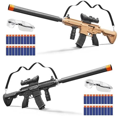 2 Pack Manual Toy Blaster Soft Foam Bullets, Manual Blaster Shooting Game, 18+ (Manual 2 Pack) - Image 1