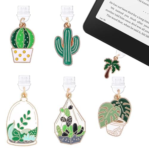 TAKEALOOKO Dust Plug Charms for Kindle - 6 Pack Dust Plug for Kindle Type C/USB C, Gift for E-Reader Accessory - Image 1