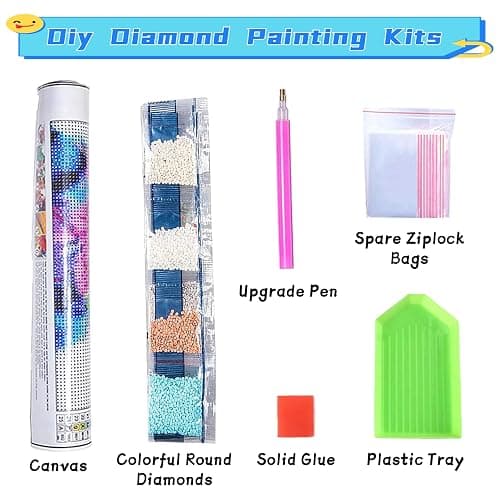 Pink Christmas Shop Diamond Art Kits for Adults, Diamond Painting Kits for Adults for Beginners, DIY Diamond Dots Art Kits, 5D Full Round Drill Gem Art Painting Kits for Home Wall Decor, 12x16 inch thumbnail 7