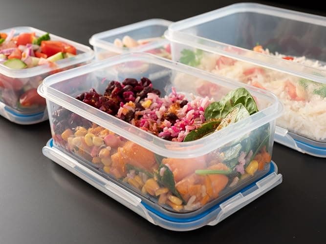 Addis Clip Tight Food Storage Container Large 5.3 Litre Rectangle Airtight Silicone Seal Containers Bpa Free Easy Locking Lid Clips, Clear Transparent thumbnail 2