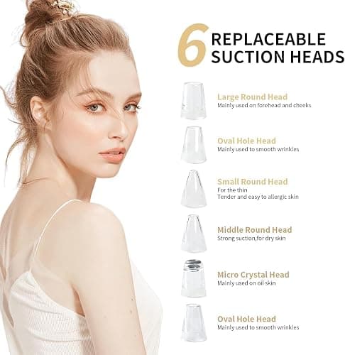 Blackhead Remover Pore Vacuum, Visual Rechargeable Blackhead Vacuum Facial Pore Cleaner-3 Suction Soft Silicone,3 Probes,USB Kit Electric Acne Extractor Tool for Adult thumbnail 3