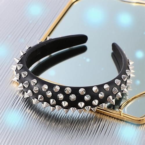 CZMZHFC Goth Punk Hair Accessories, Spiky Headband, Emo Hair, Gothic Hairband Stage Styling Hairs Clips Set, Rock and Roll Accessories thumbnail 4