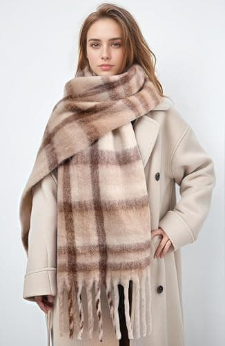 scarf in beige and khaki thumbnail 7