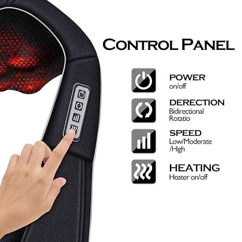 VIKTOR JURGEN Christmas Gifts for Women & Men, Shiatsu Neck and Shoulder Massager with Heat Deep Tissue Kneading Sports Recovery Massagers for Back, Foot, Relaxation Gifts for Wife, Husband, Him, Her thumbnail 3