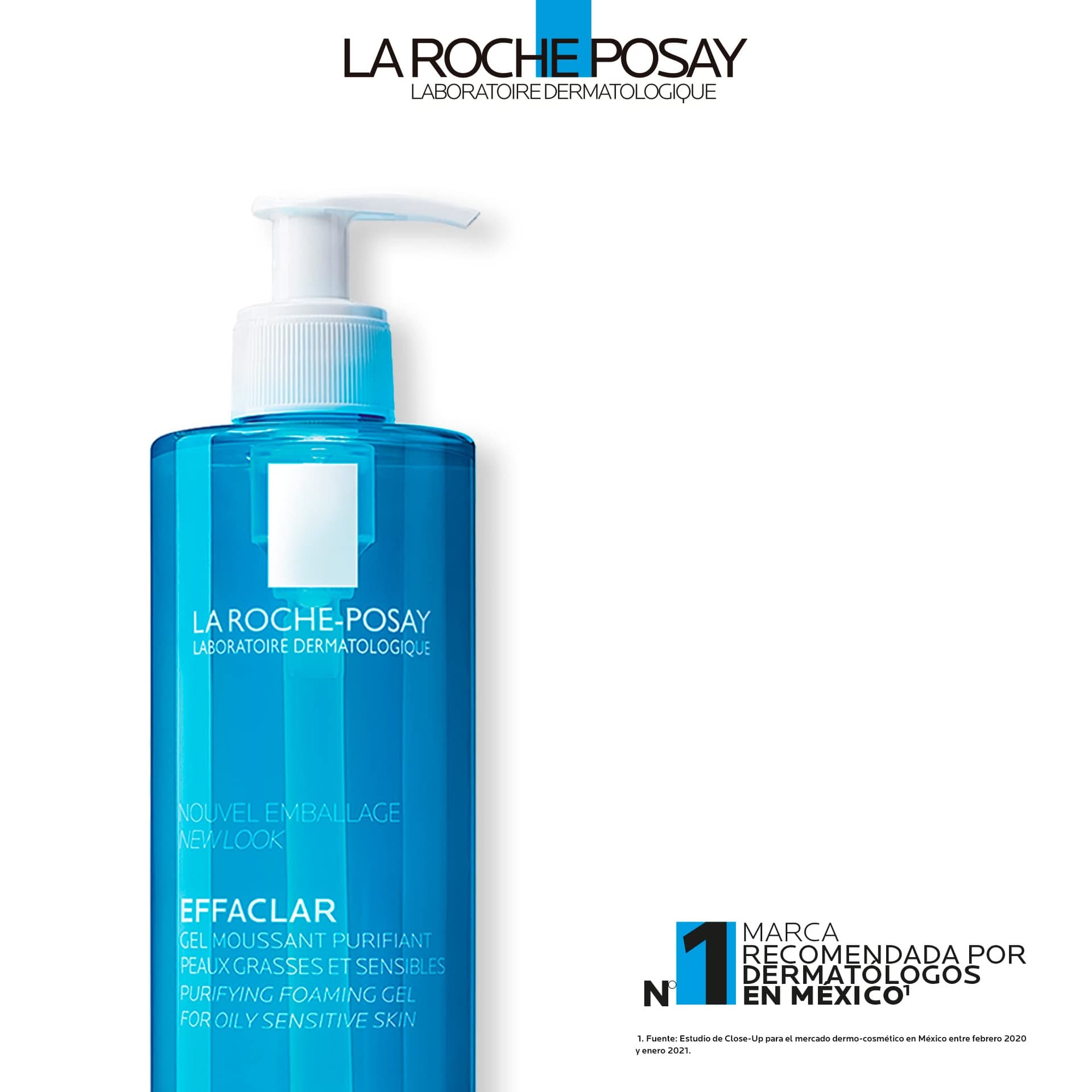 La Roche-Posay Effaclar, Gel Limpiador Facial Purificante para Piel Grasa y Sensible, Anti-imperfecciones y Anti-brillo, con Agua Termal y Zinc, 400 ml thumbnail 6