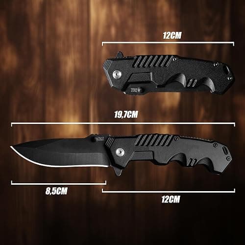 AOSILEY Pocket Folding Knife with Stainless Steel Point Lock Blade Knives and Lightweight Lockback Multi-Tool for Camping, Outdoor, Hunting，Survival and EDC thumbnail 8