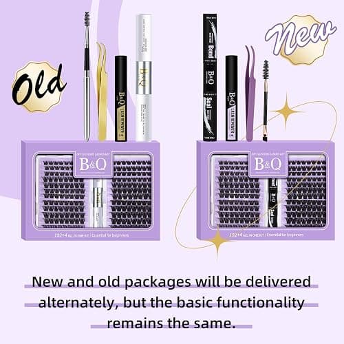 B&Qaugen Lash Extension Kit 192 PCS Eyelash Extension Kit D Curl Lash Clusters Kit Wispy Individual Lash Kit DIY Lash Extension Kit with Lash Glue and Remover Applications (B05+B06, Kit) thumbnail 6
