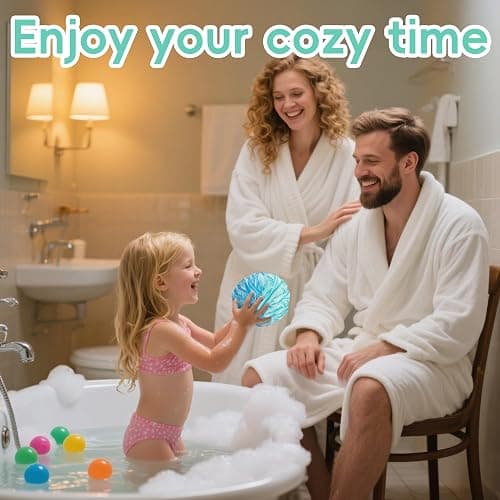 Shower Loofah 4PCS Soft Bath Body Sponge 60g Loofa Set Thick Wash Puffs for Women and Men (Purple-Blue-Green-Mixed) thumbnail 7