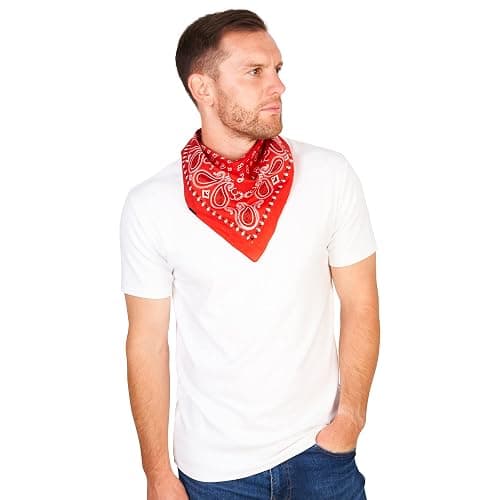 Premium Cotton Bandana for Men & Women - Paisley Neck Scarf Headband | Versatile Sports Headwear for Cycling, Hiking, Walking and Running, Wear as a Face Cover or Stylish Hair Bandana thumbnail 6