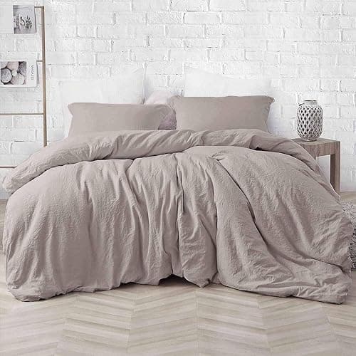 KimLuxz Tan Comforter King Size, 3 Piece Dark Khaki Soft Modern Bedding Set, Lightweight Taupe All Season Microfiber Down Alternative Bed Comforter with 2 Pillow Shams for Women Men | Soft Dark Khaki Bedding Set, Lightweight Taupe All Season Microfiber Down Alternative Bed Comforter with 2 Pillow Shams thumbnail 3