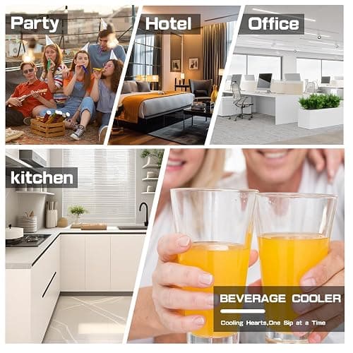Stopsad 0.9 Cu.Ft Mini Fridge for 24 Cans, Beverage Refrigerator with Clear View Door and Adjustable Shelves, Small Drink Fridge for Soda, Beer, or Wine, Compact Cooler for Bedroom, Office, or Bar thumbnail 7