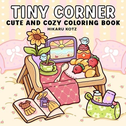Tiny Corner: Cute and Cozy Coloring Book for Adults and Teens - Image 1