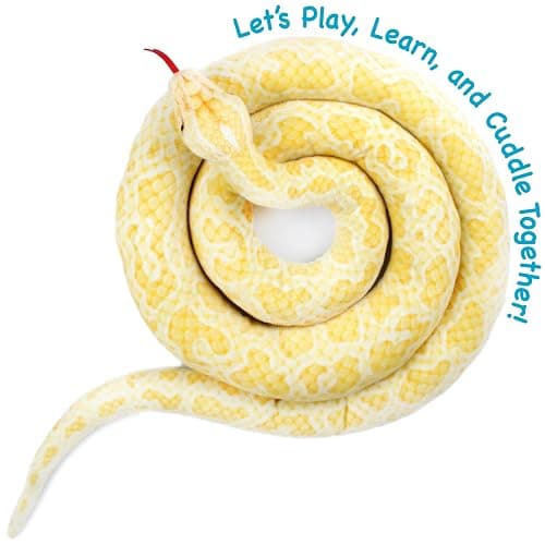 TigerHart Alba The Albino Burmese Python - 100 Inch Long Stuffed Animal Plush Snake thumbnail 6